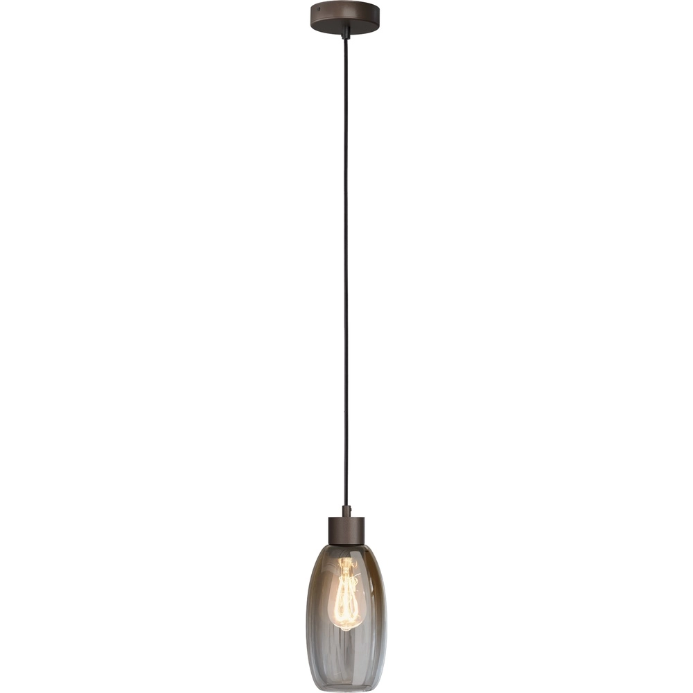 Glass pendant lamp Olive Ø 12.5cm - cocoa