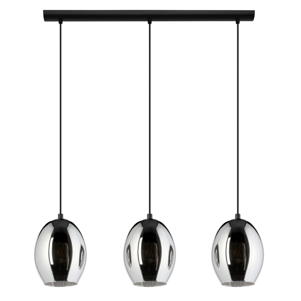 3-light pendant lamp Cadaques Black