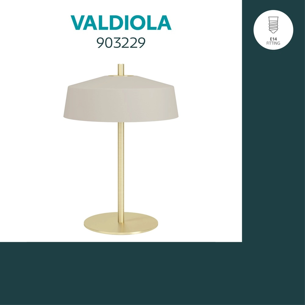 Design table lamp Valdiola sand brown