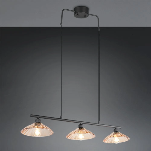 Classic pendant lamp Eluna 3-light black