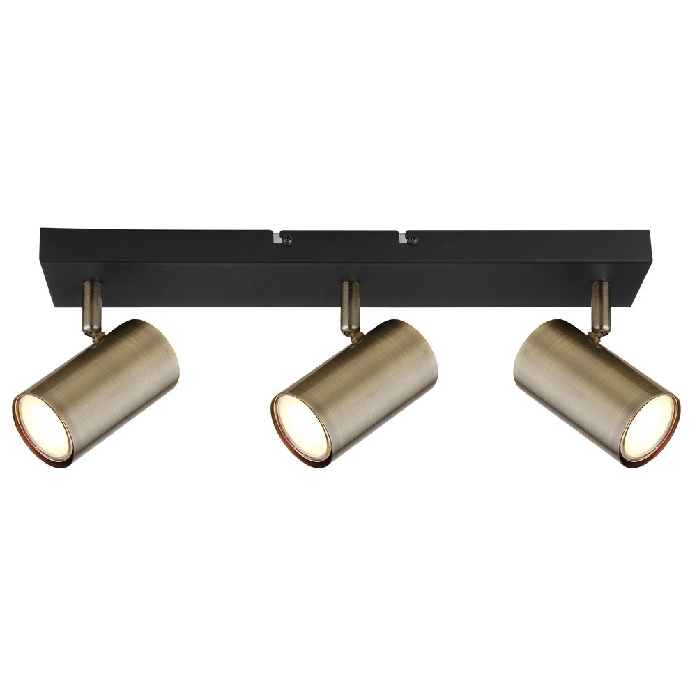 Ceiling lamp 3-lights Robby black with bronze Globo 9007371442980