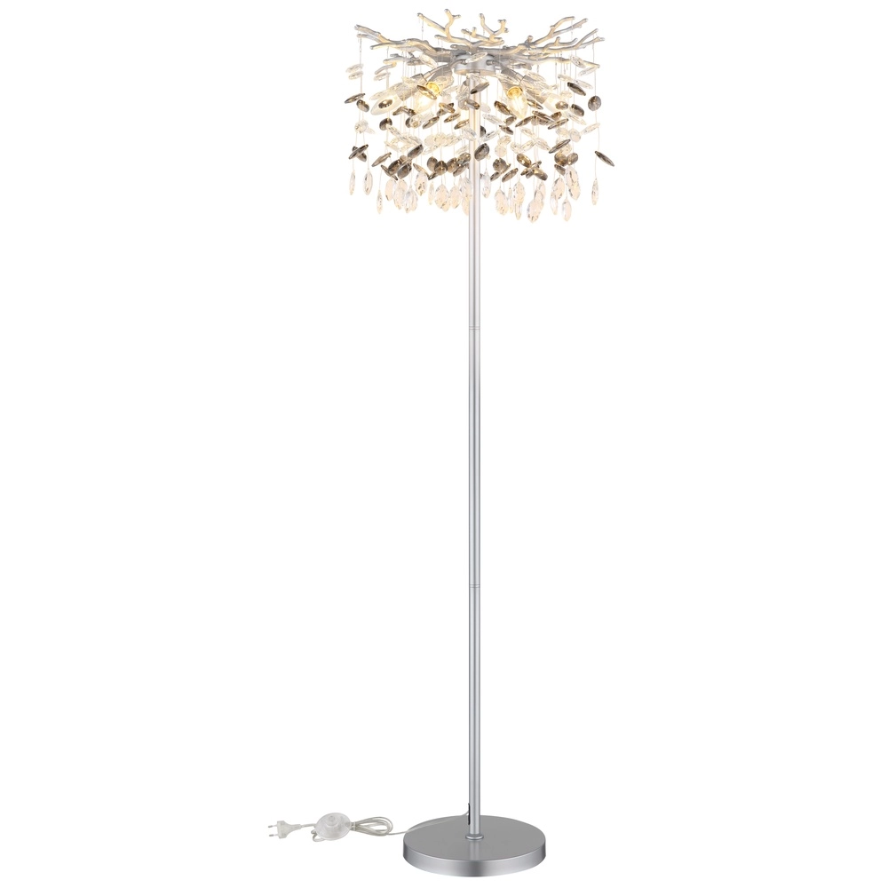 Floor lamp Queena silver grey Ø 46cm Globo 9007371531684