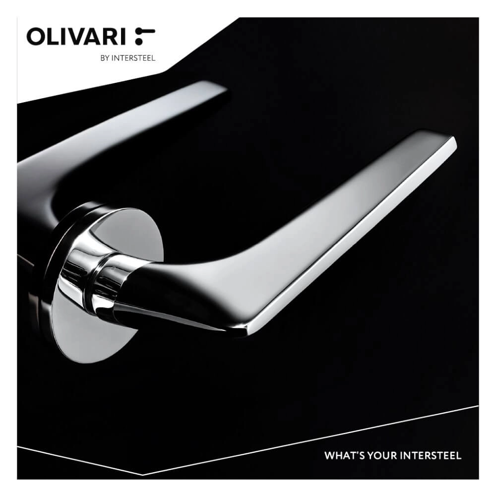 Design door handle Twist chromium Olivari 8714186478271