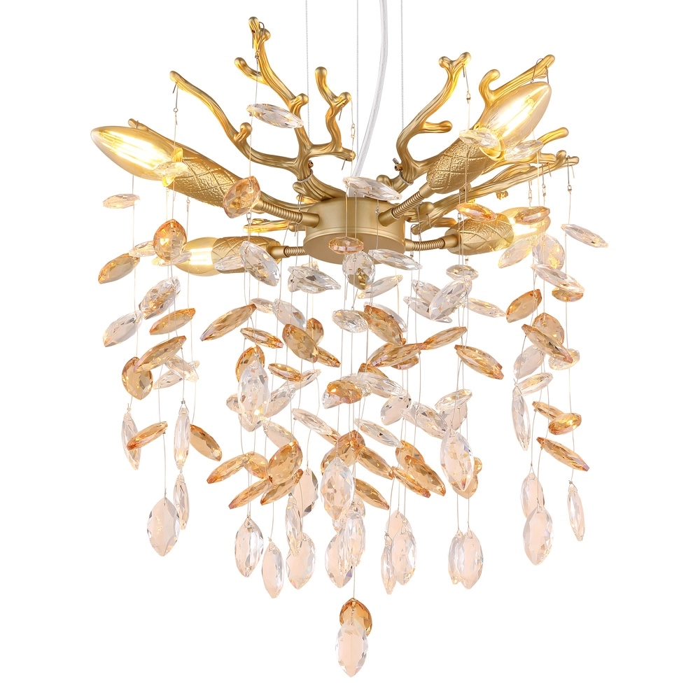 Pendant lamp Queena gold Ø 40cm Globo 9007371525676