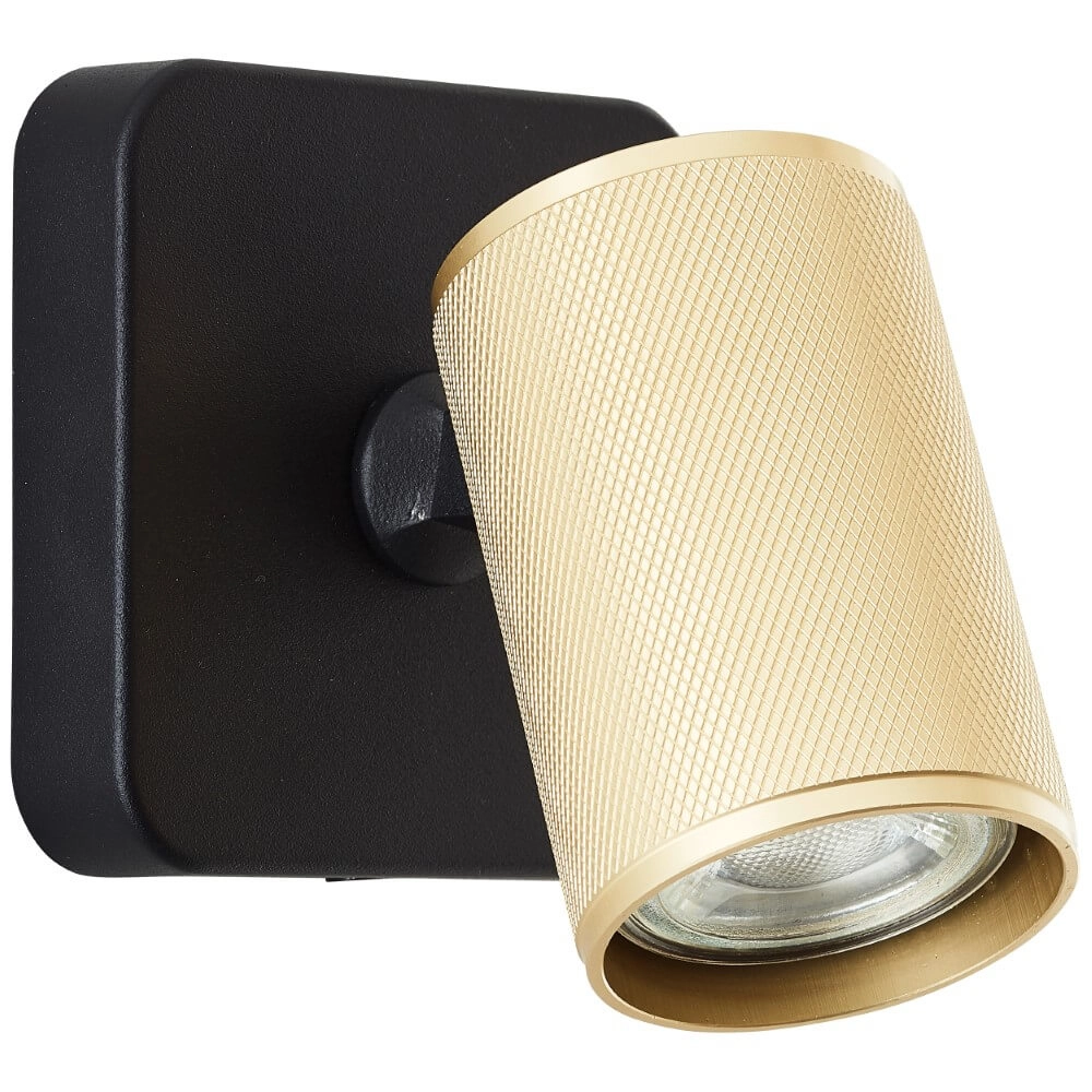 Surface-mounted spot Marty black with gold Brilliant 4004353424373