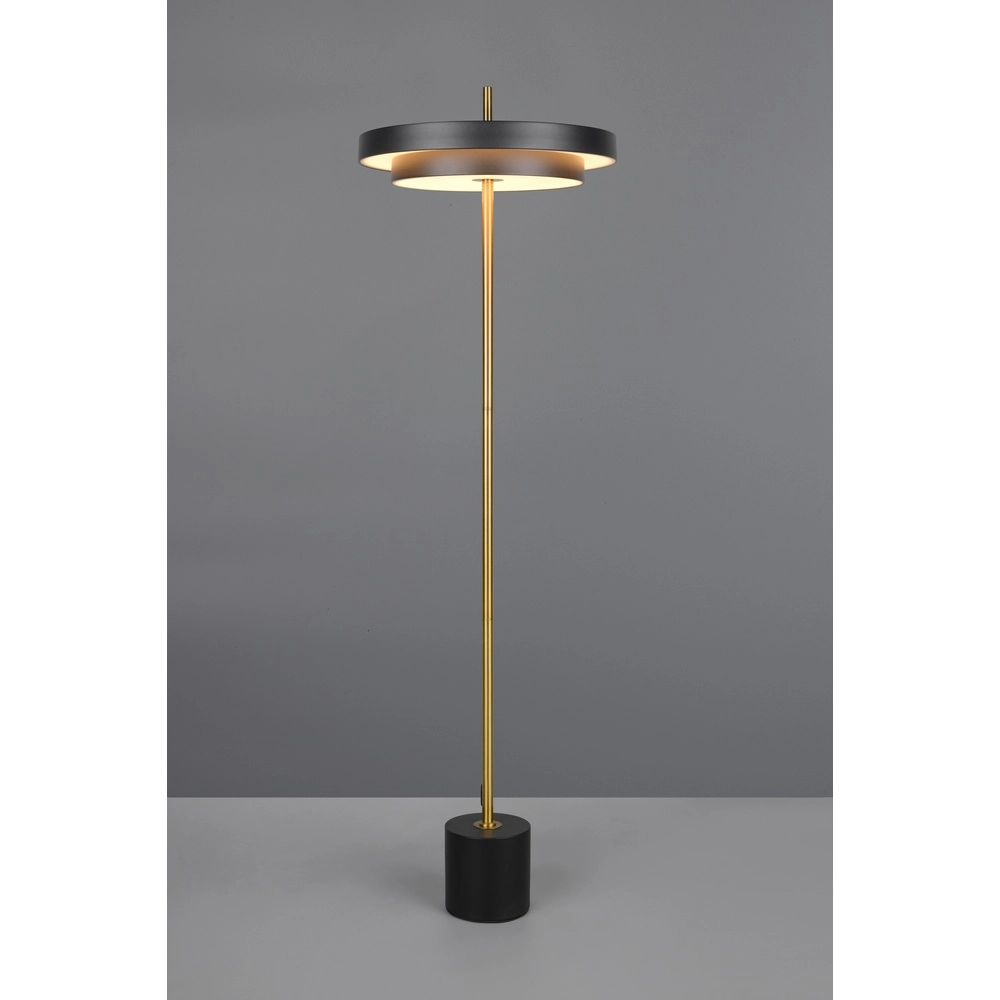 Modern floor lamp Keaton black with gold Trio 4017807655926