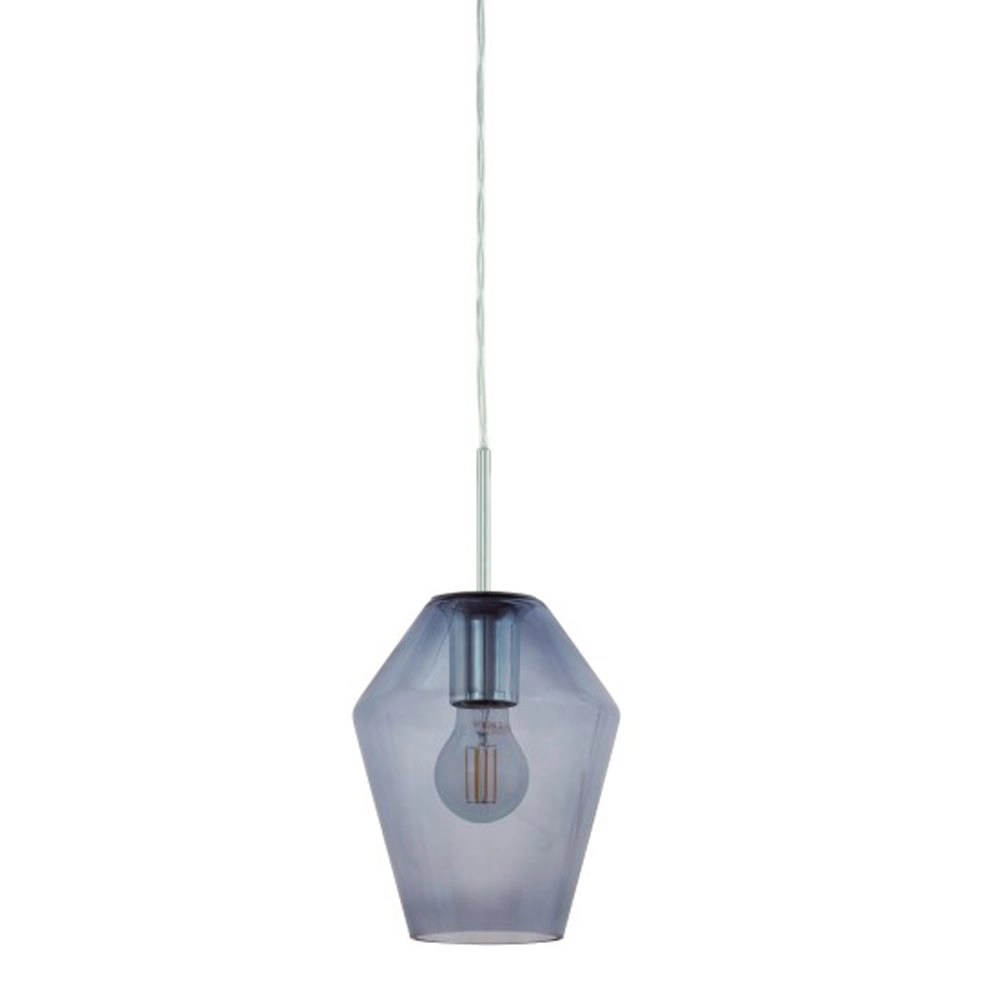 Pendant lamp Murmillo chrome with smoke