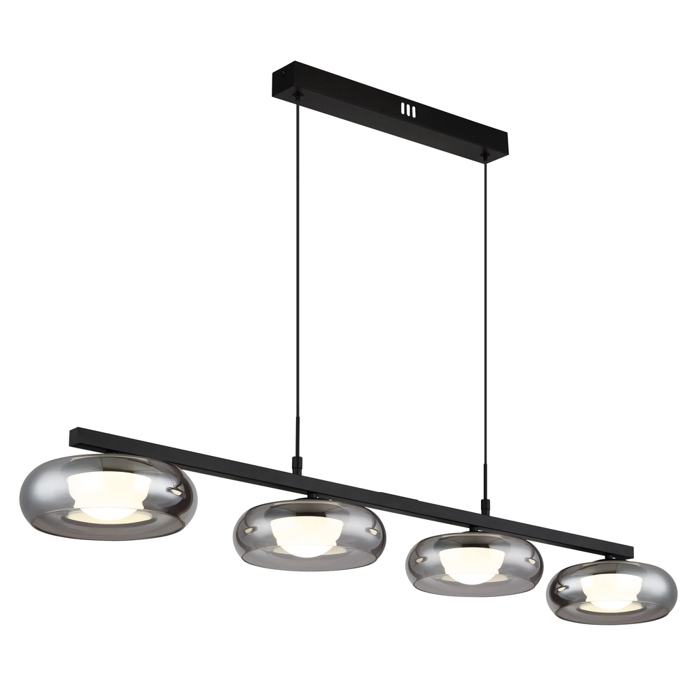 Design pendant lamp Carlene 4-light black