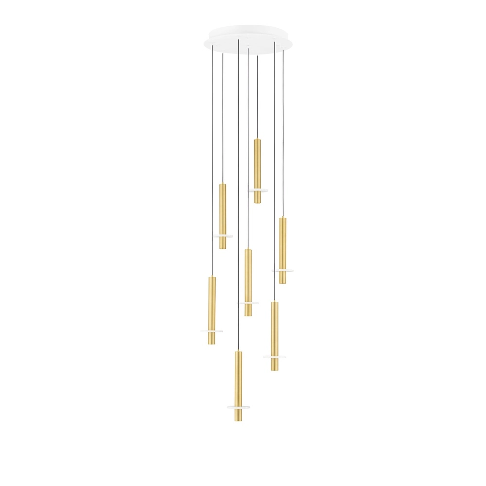 Design pendant lamp Noemi gold with white Ø 47cm Lyora 5212063503311