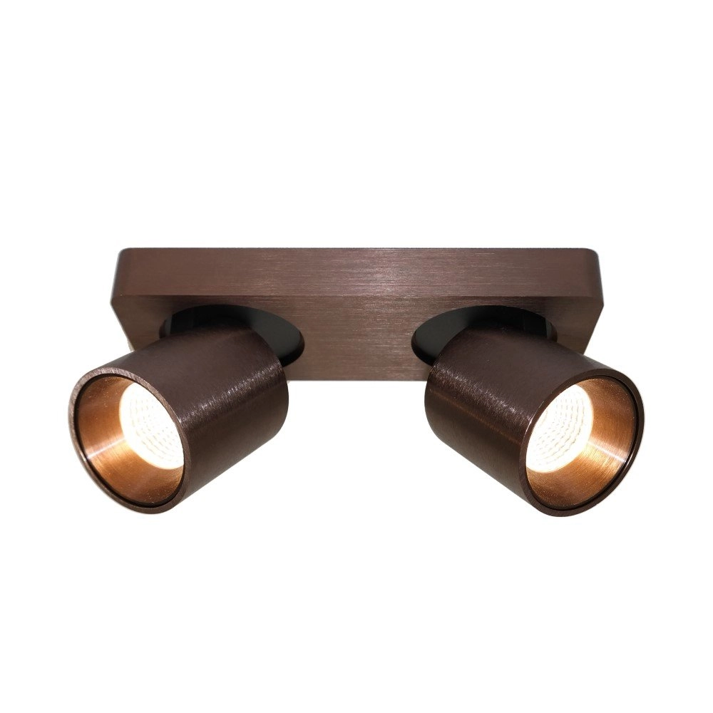 LED surface mounted spot Laguna 2-light bronze brown Artdelight 8719831736010