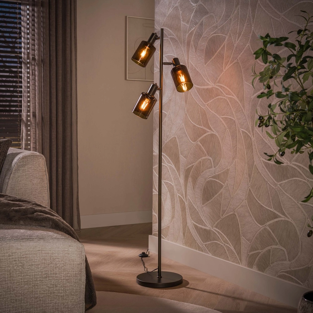 Vloerlamp Sepiora sienna bruin 3-lichts