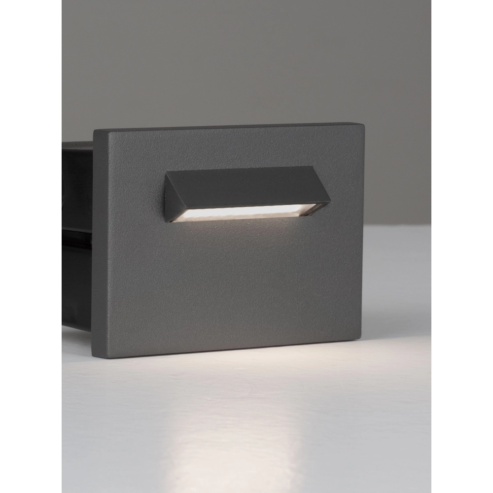 Recessed light Recto for wall dark grey Lyora 5212063504950