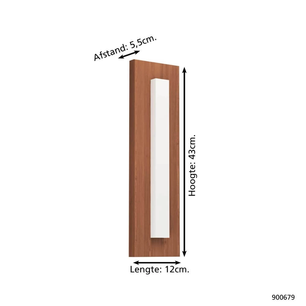 Wooden outdoor lamp Bitetto with LED Eglo 9008606261772