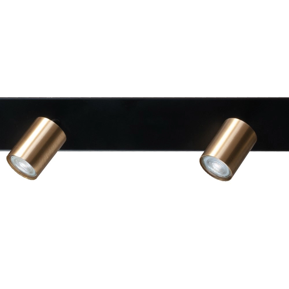Ceiling lamp black Bounce with 5 gold spots Masterlight 8718121209296