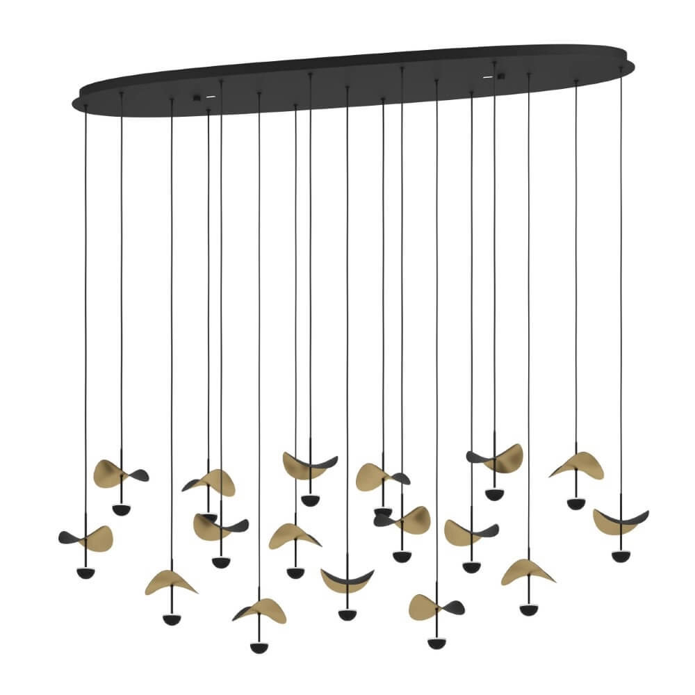 Black hanging lamp Dracera with gold Stars of Light 9008606270576