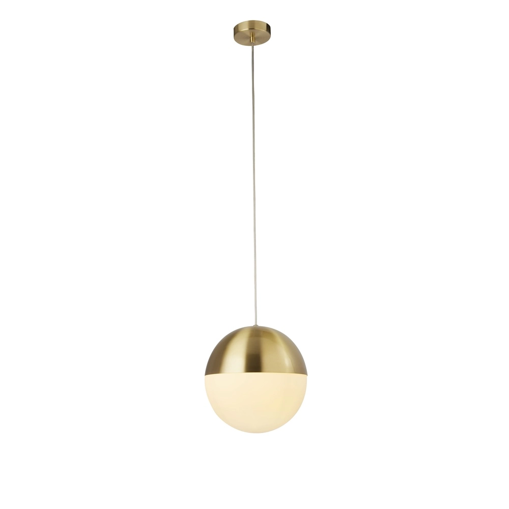 Design pendant lamp Endor Ø 20cm gold and white glass