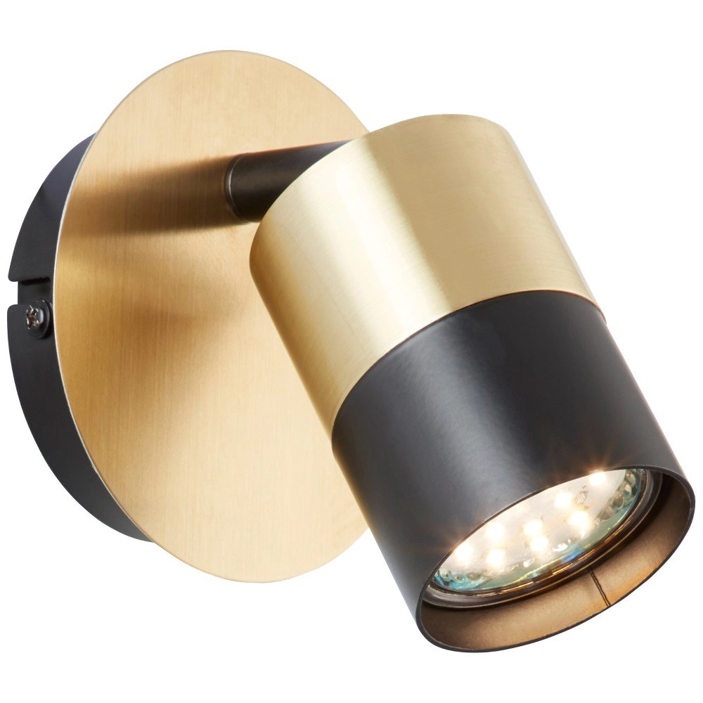 Golden surface-mounted spotlight Maribel