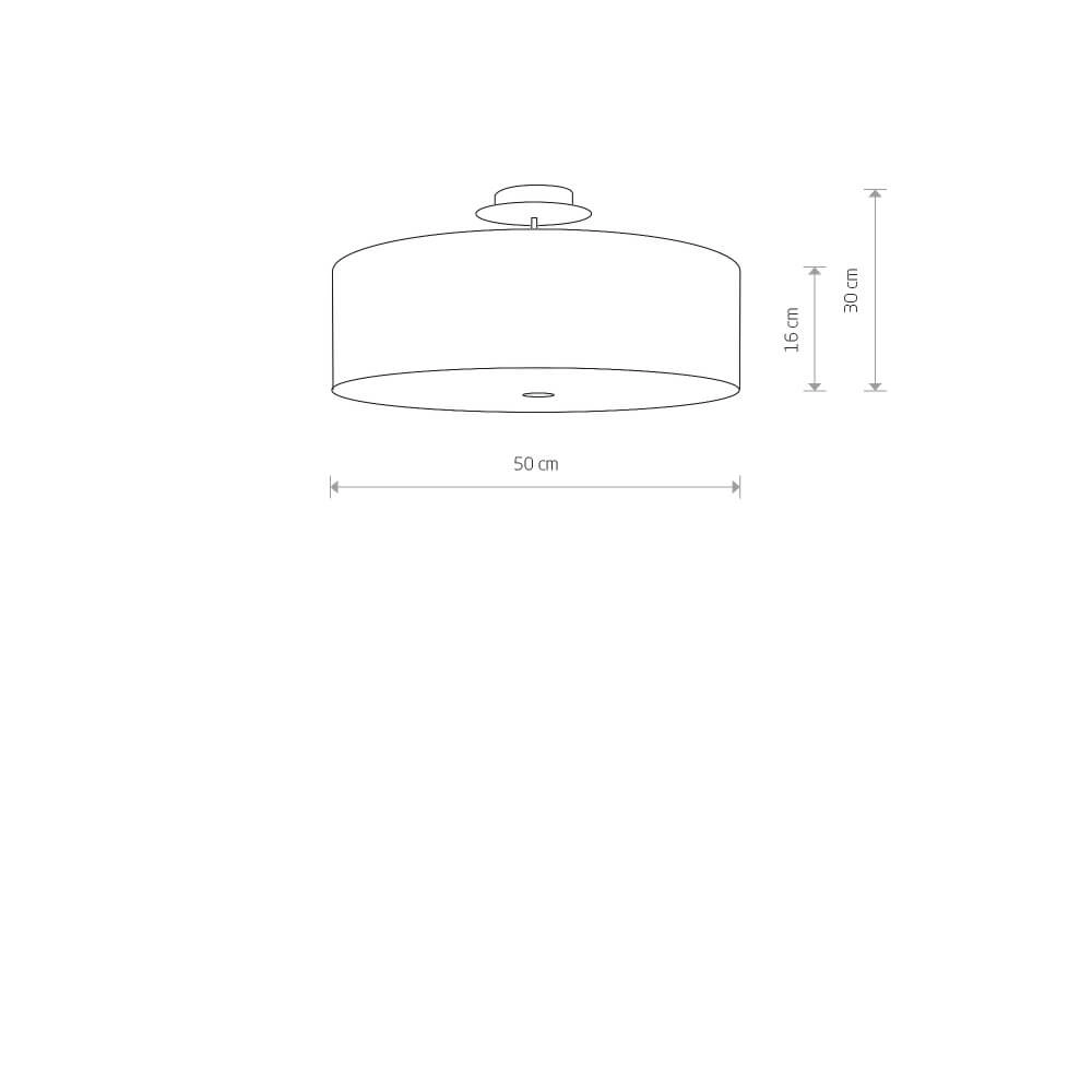 White ceiling lamp Viviane Ø 50cm Lyora 5903139639194