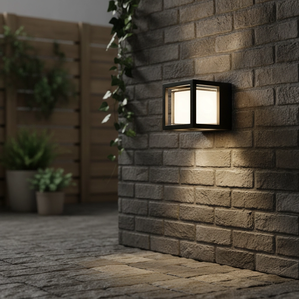Design wall lamp Agosto square anthracite