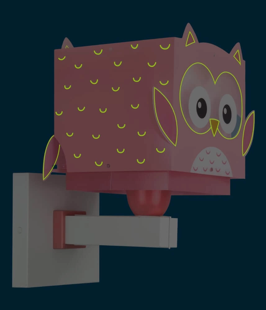 Wall night light Pink Owl Dalber 8420406644899