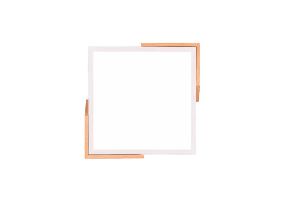 White LED ceiling light Meta with wood Trio 4017807541366