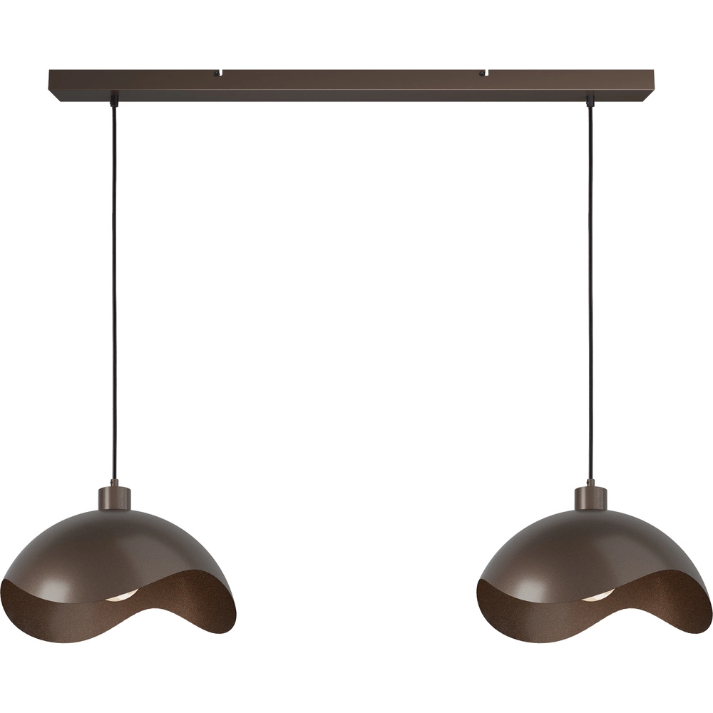 Office pendant lamp Volta 2x Ø40cm - cocoa