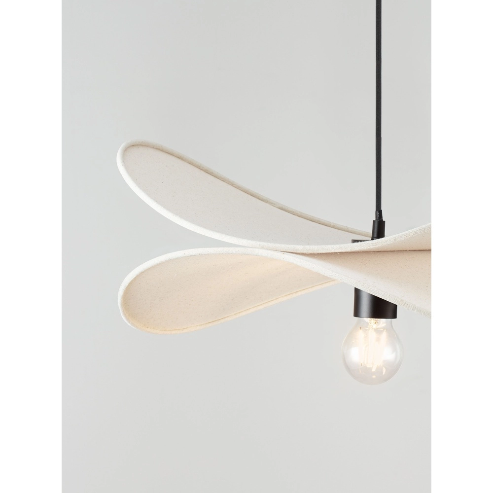 Modern pendant lamp Luve black with beige Lyora 5212017493729