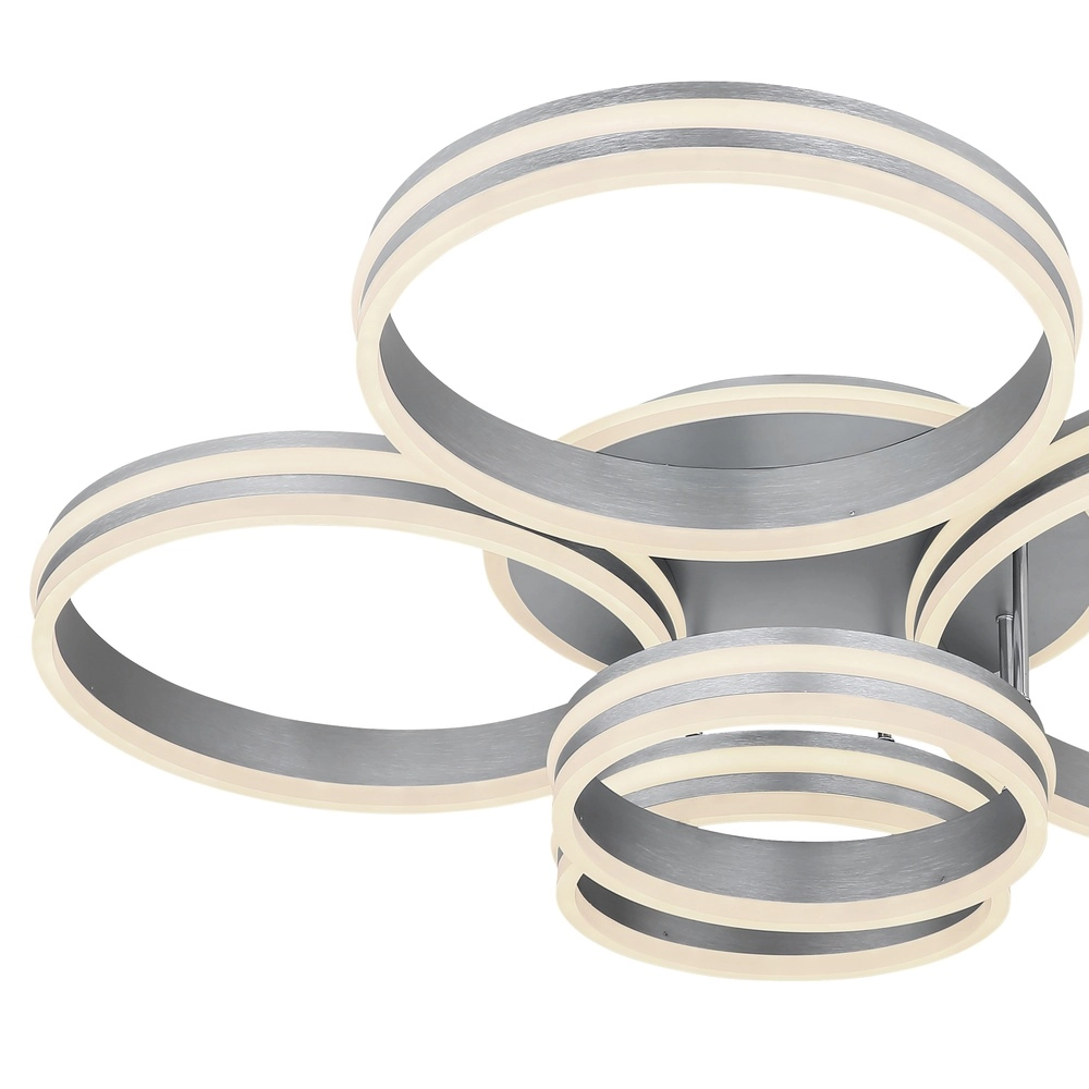 Ceiling lamp Rubio grey 5 rings Globo 9007371422913