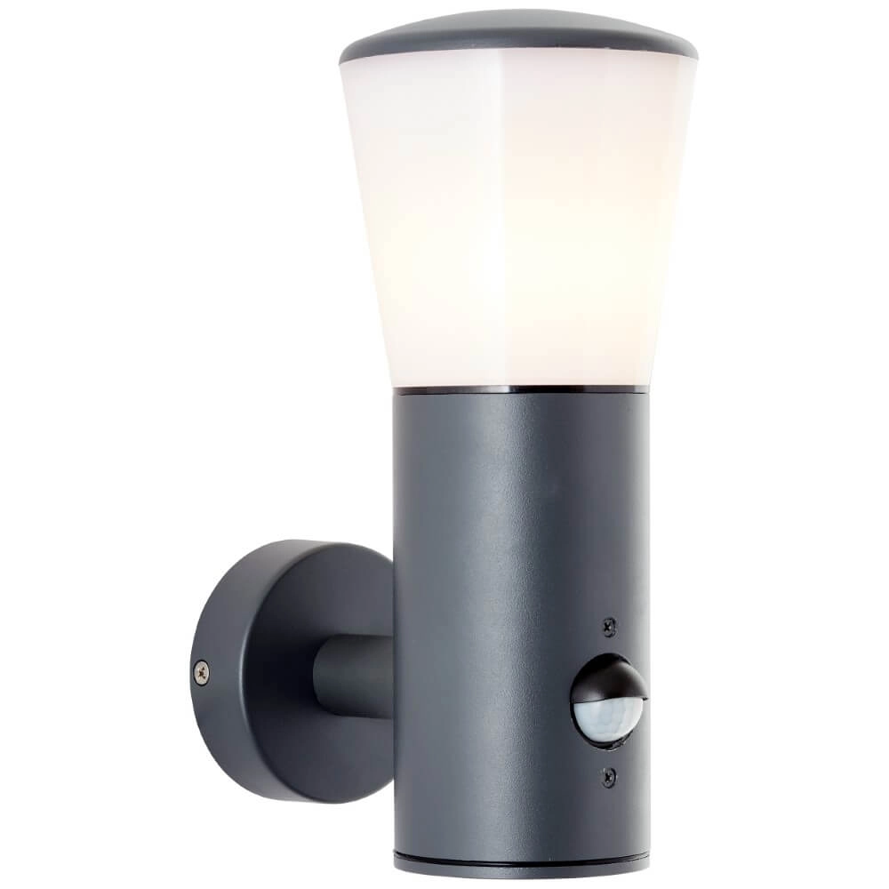 Sleek outdoor lamp Cliffi with sensor