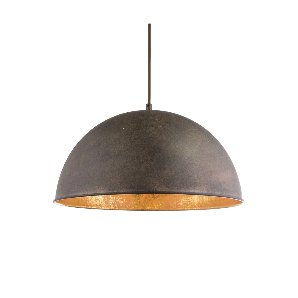 Pendant lamp Xirena I Ø 41cm rust brown