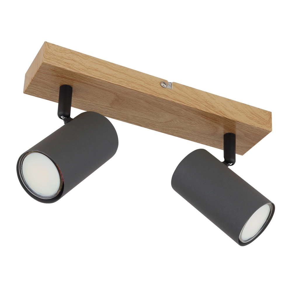 Ceiling lamp 2-lights Robby wood Globo 9007371430529
