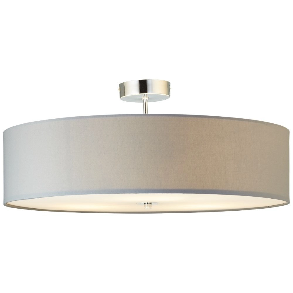 Gray ceiling lamp Andria Ø 60cm