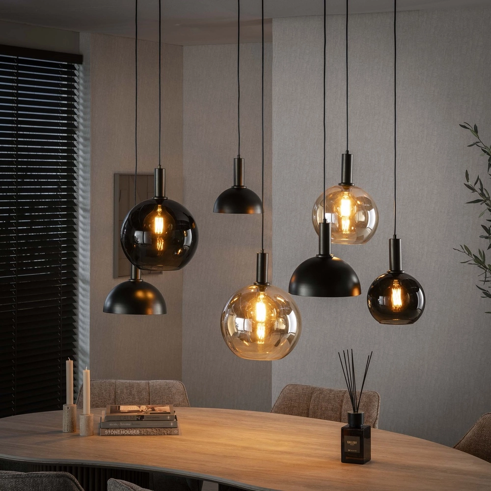 Pendant lamp Cluster with mixed hoods Lyora 8716803511750