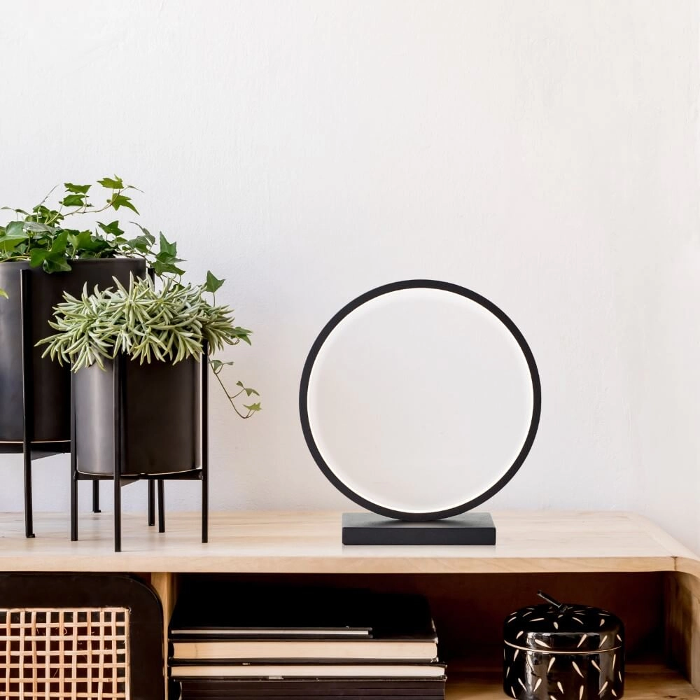 Table lamp Chaumont Round Black Brilliant 4004353414985