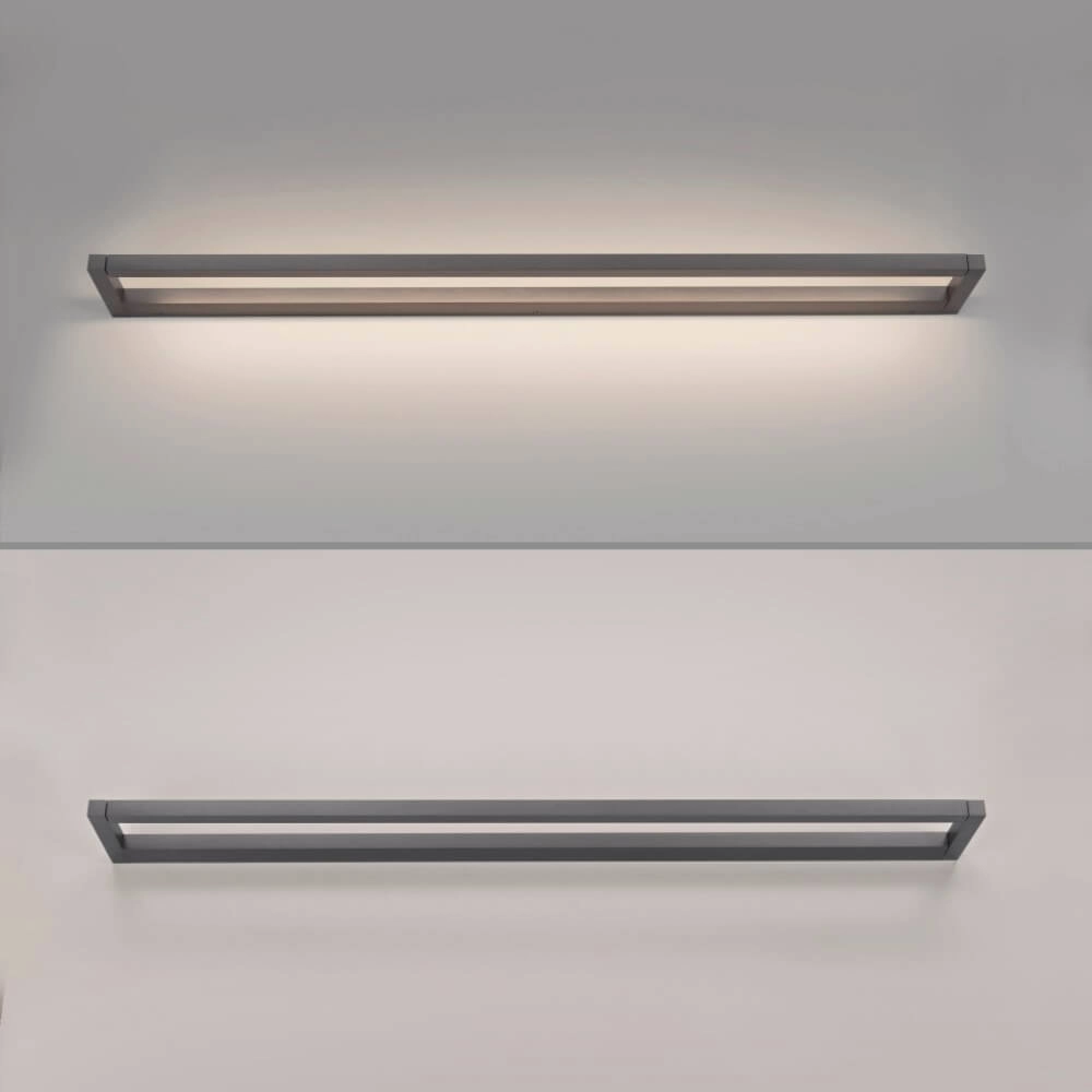 Sleek wall lamp Pure Puro gray 100cm Paul Neuhaus 4012248384220
