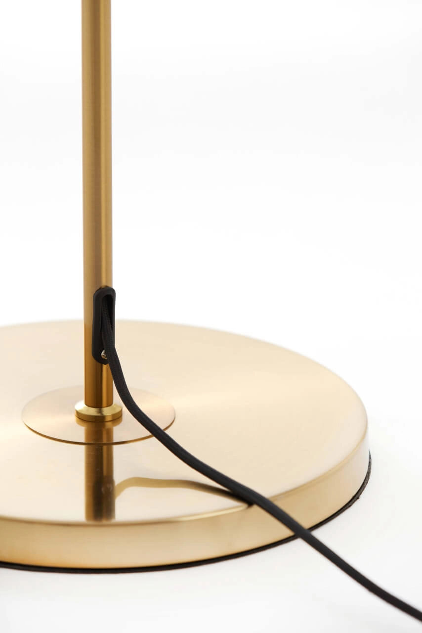 Golden floor lamp Medina with amber glass Light & Living 8717807696986