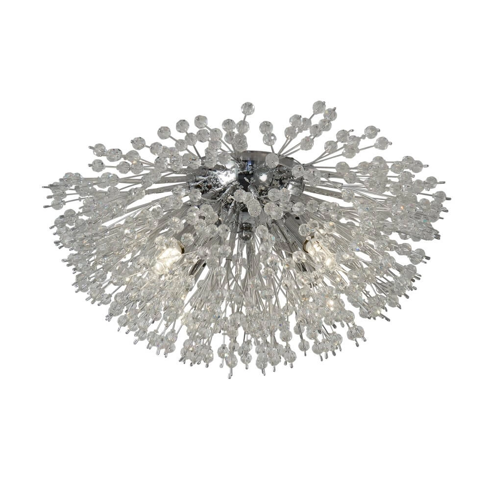 Design ceiling lamp Sunburst Ø 29cm chrome Searchlight 5053423243788