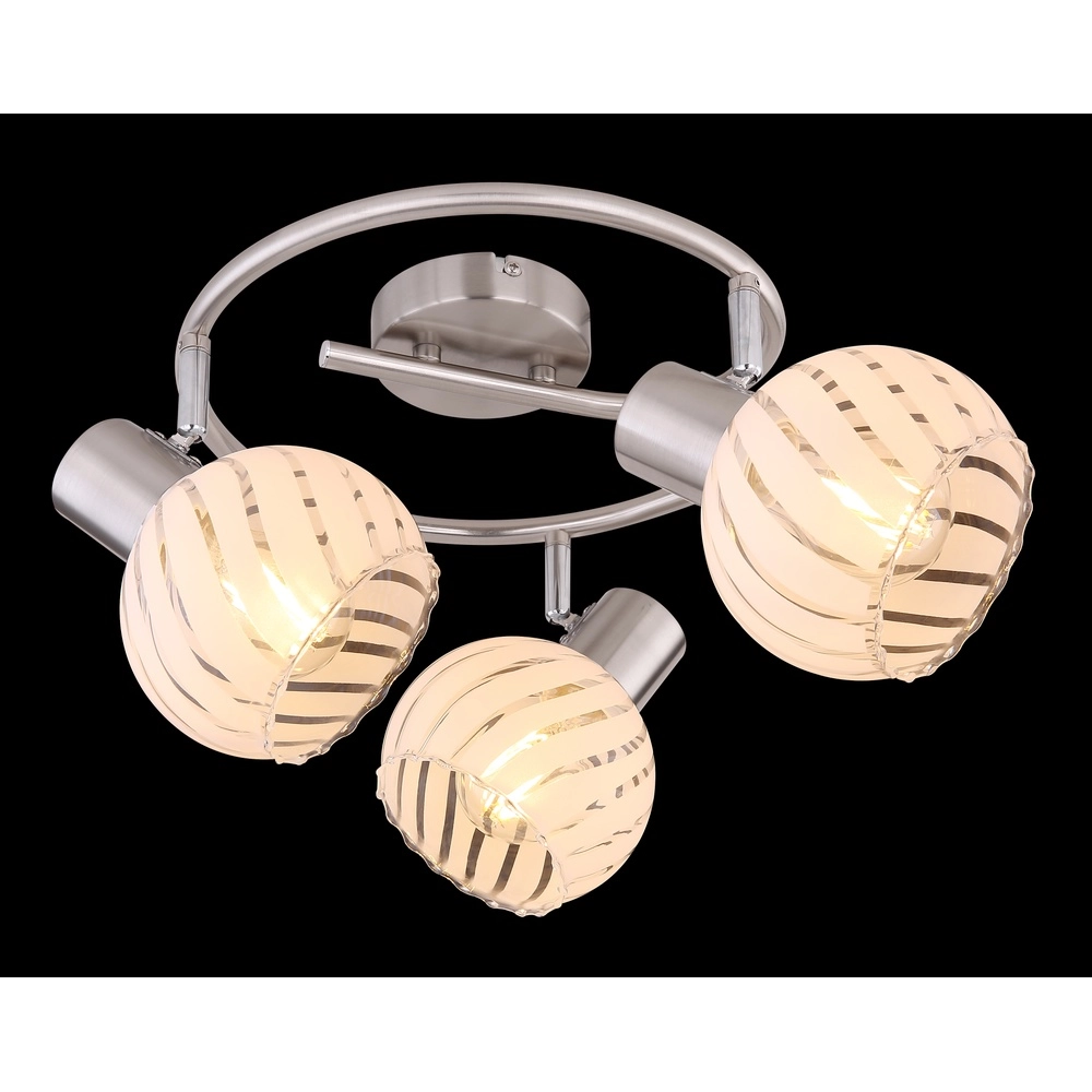 Ceiling lamp Willy nickel 3-lights Globo 9007371409105