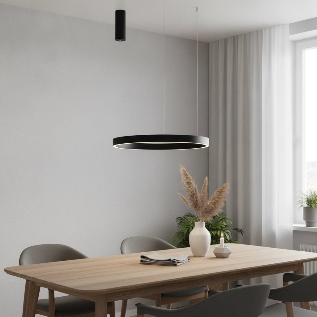 Black pendant lamp Elowen design Ø 60cm