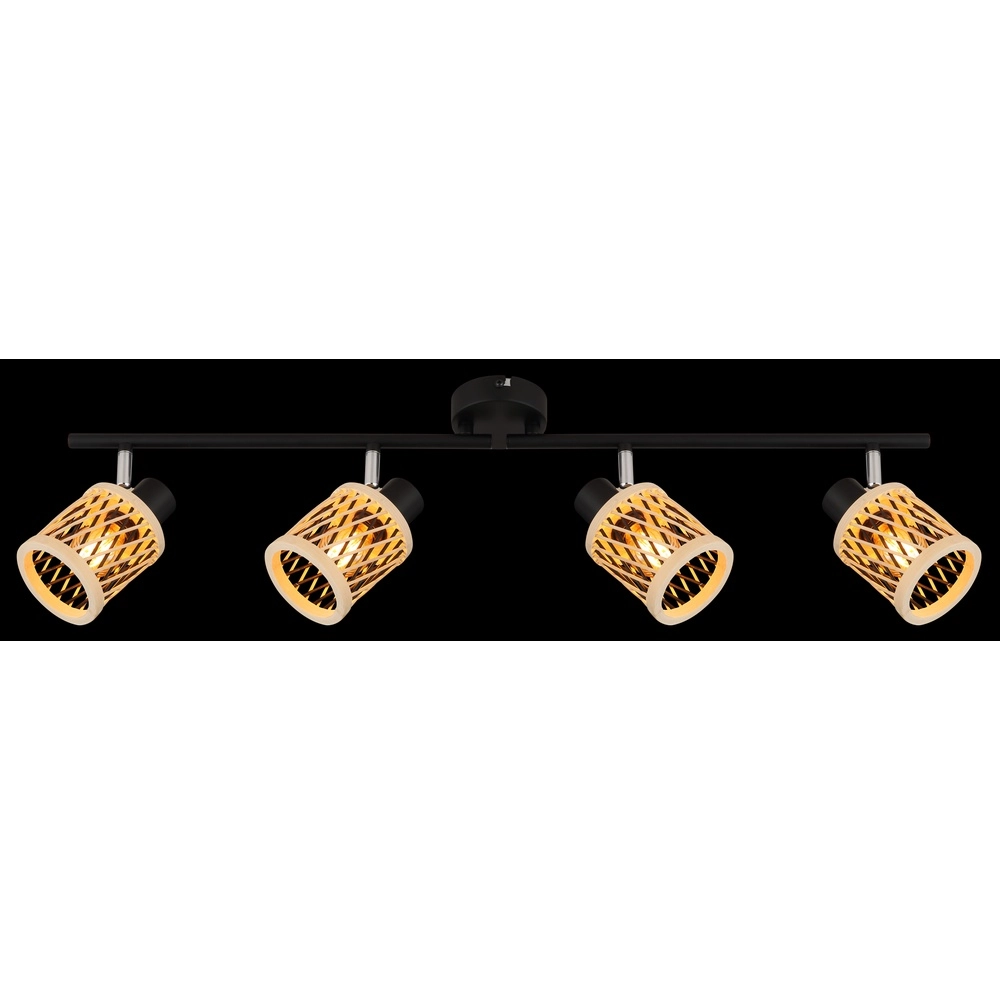 Wall lamp Mali 4-light black with caps Globo 9007371522729