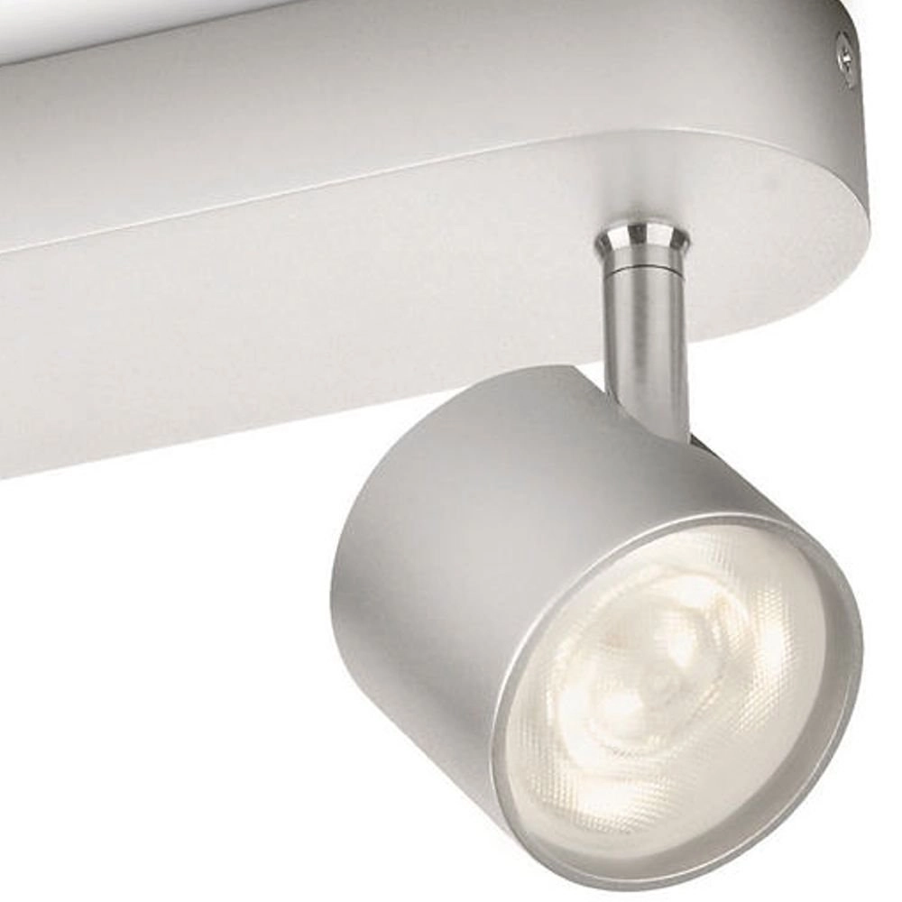 LED ceiling spot My Living Star 2-light metal gray Philips 8718291444879