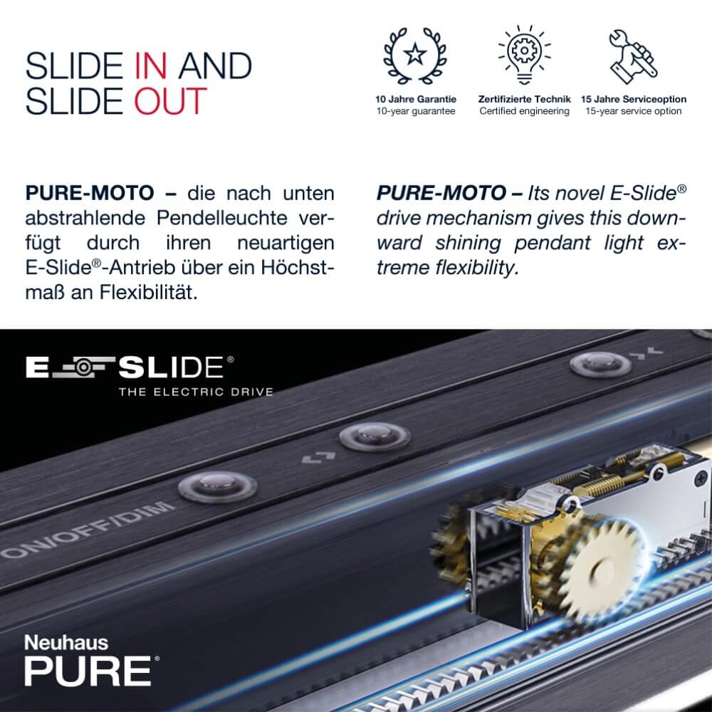 LED hanging lamp Pure-Moto brass matt Paul Neuhaus 4012248363768