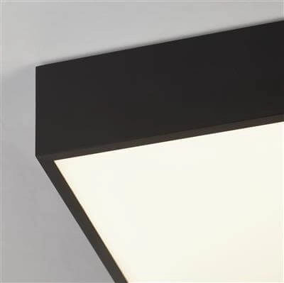 Bathroom ceiling lamp Zeus square black Searchlight 5053423188607