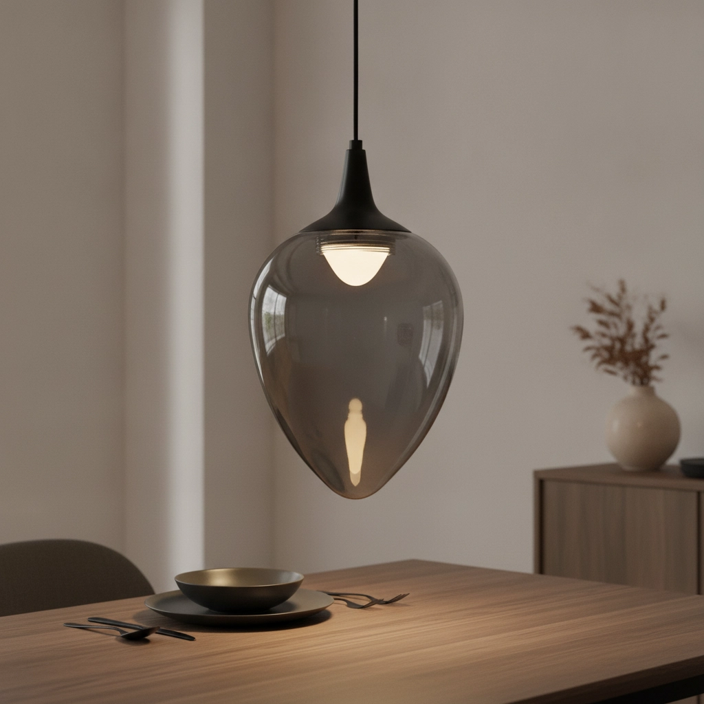 Pendant lamp Nali 1-light smoke glass