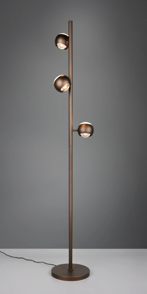 3-light LED reading lamp Orbit Platinum Brown