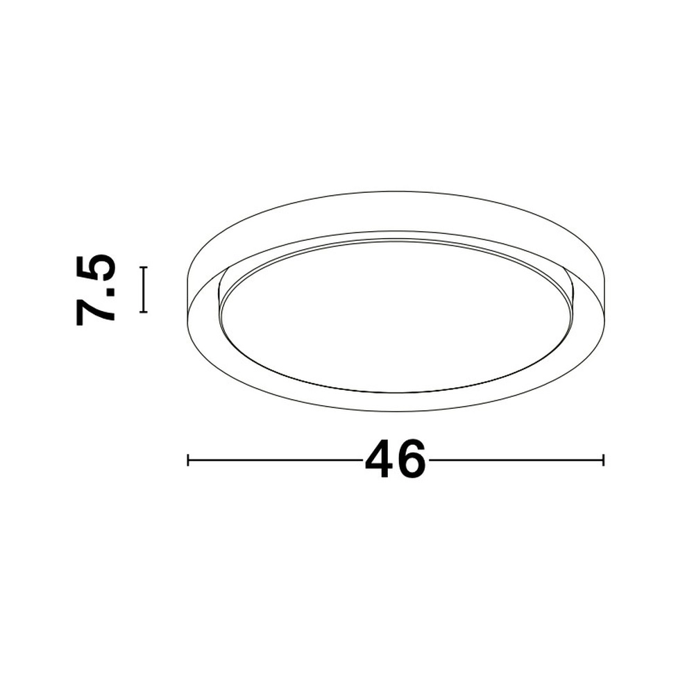 Ceiling light Troy black Ø 46cm Lyora 5212017425799
