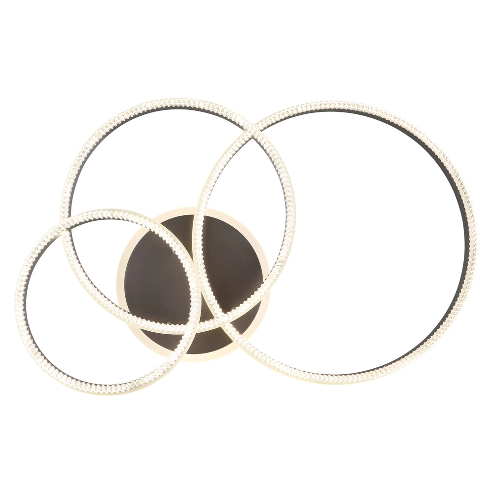 Ceiling lamp Francine gunmetal 3 rings Globo 9007371589630