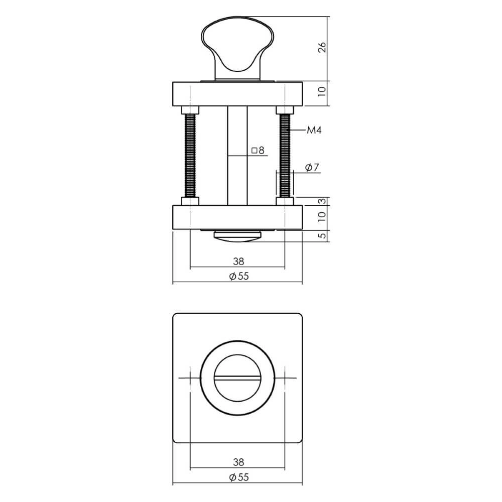 Toilet closure Tira square anthracite Intersteel 8714186539613