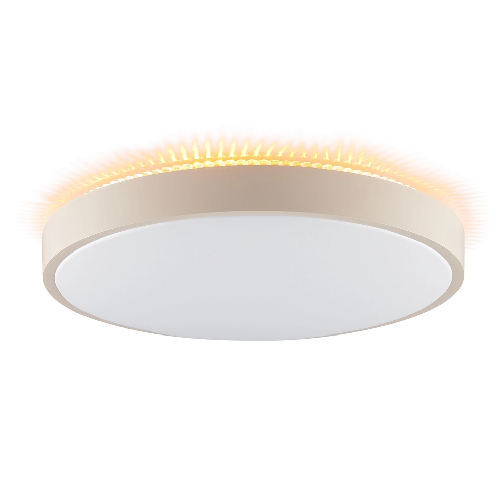 Ceiling light Solistra sand brown with white Ø 44,5cm