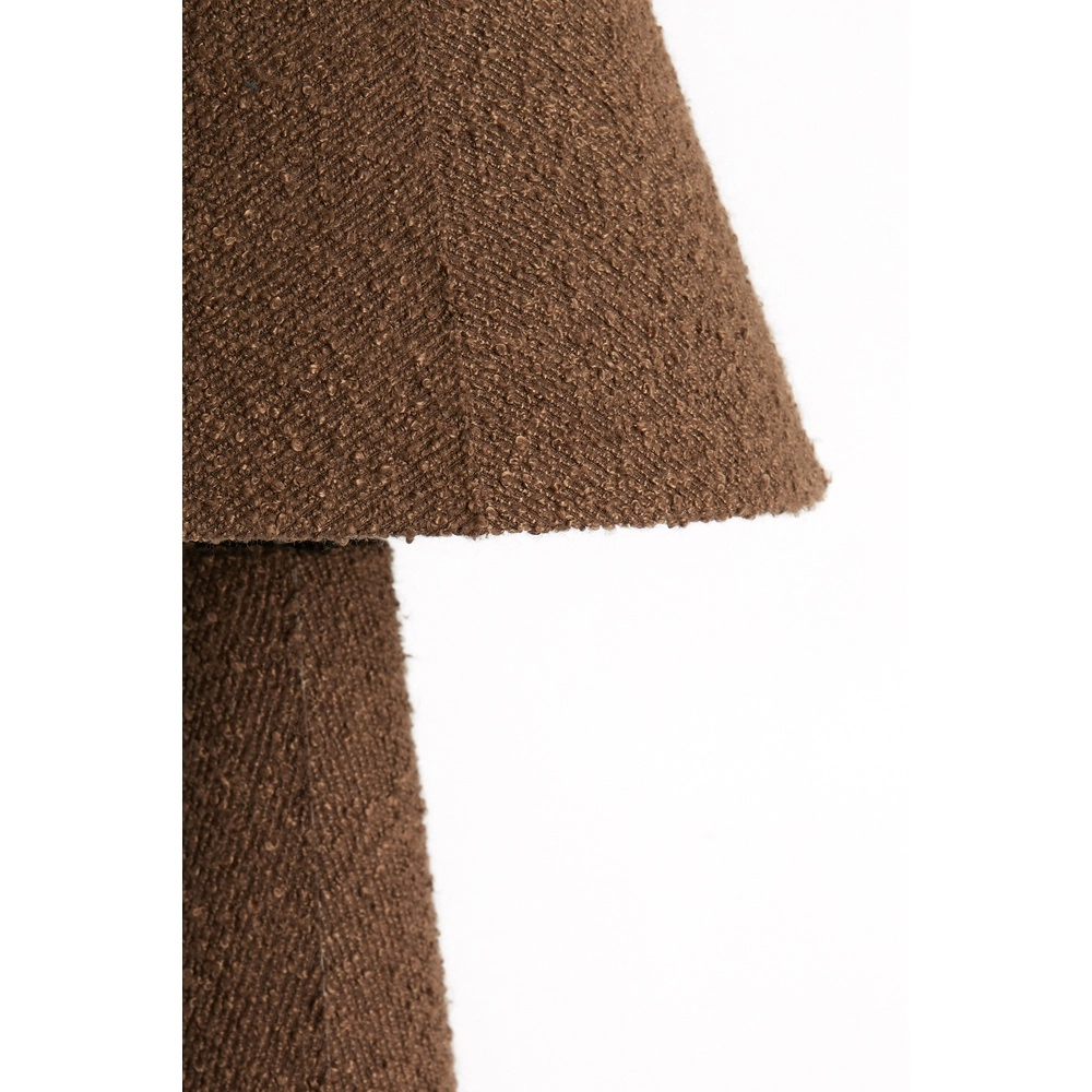 Floor lamp Devia Ø 50cm - bouclé - brown Light & Living 8717807759520